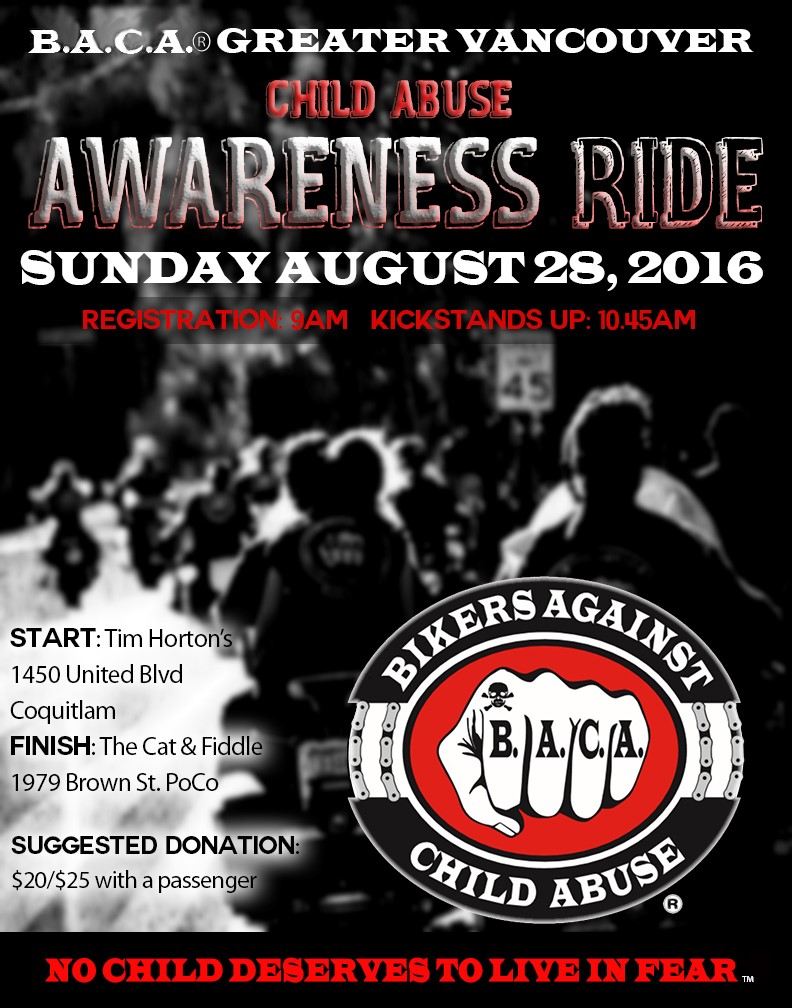 Greater Vancouver Bikers Against Child Abuse Awareness Ride