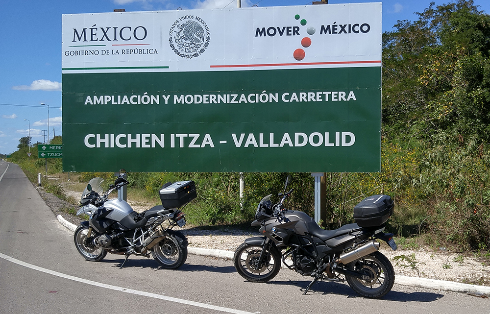 Motorcycle Trip Chichen Itza Signage